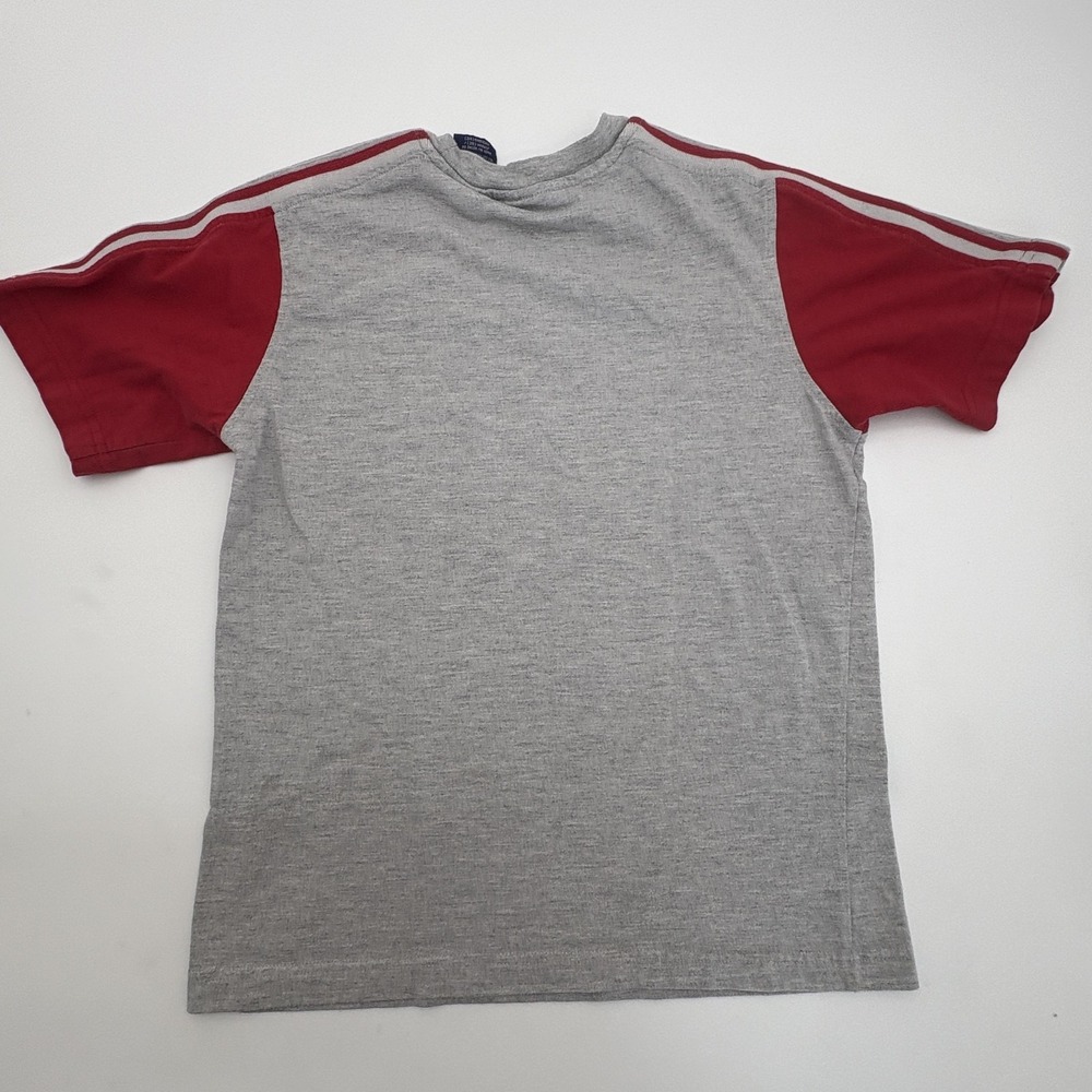 Basic Editions Shirt Boys 10-12 Gray Colorblock‎ Short Sleeve Crew Neck Tee Top